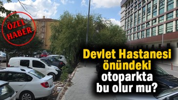 Hastanenin hemen önünde oluyor