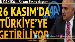 Bakan Ersoy’dan Çok Önemli Açıklamalar