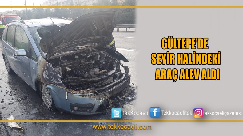 Araç Alevler İçinde Kaldı