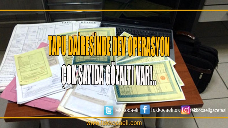Tapu Yolsuzluğu Operasyonu: 41 Gözaltı