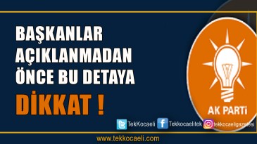 Ak Parti’de Göze Batan Detay
