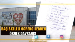Öğrencilerden Örnek Davranış