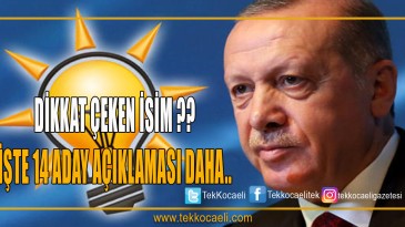 Cumhurbaşkanı Erdoğan 14 Adayı Daha Açıkladı