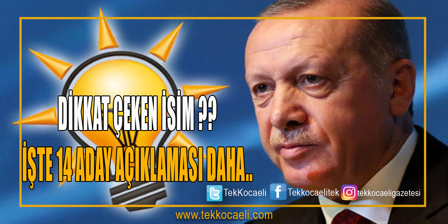 Cumhurbaşkanı Erdoğan 14 Adayı Daha Açıkladı