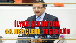 Şeker’den, AK Gençlere Teşekkür