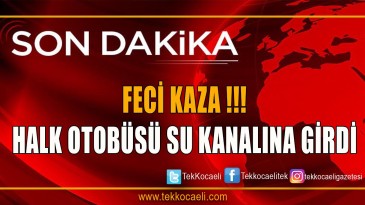 Halk Otobüsü Kaza Yaptı