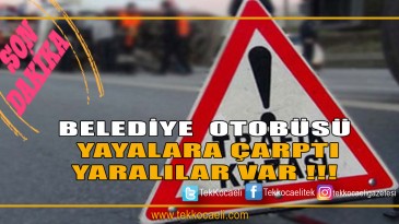 Halk Otobüsü Yayaların Arasına Daldı