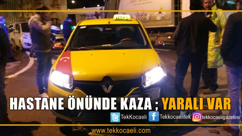 Motosiklet Ticari Taksiyle Çarpıştı