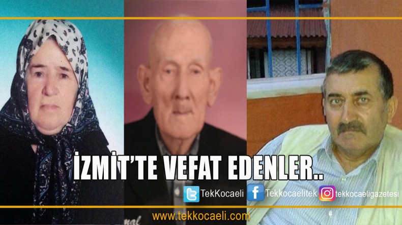 Kocaeli’nde Vefatlar