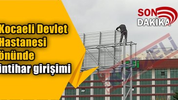 Kocaeli Devlet Hastanesi önünde intihar girişimi