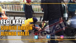 Motosiklet Aracın Altına Girdi