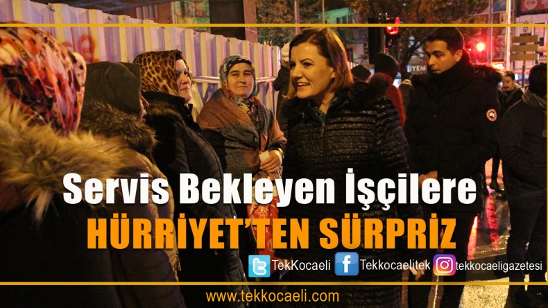 Servis Bekleyen İşçilere Çay İkram Etti