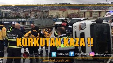 Kontrolden Çıktı Kamyoneti Devirdi