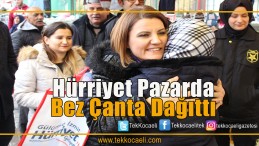 Hürriyet, Yenidoğan Pazarı’nda Bez Çanta Dağıttı