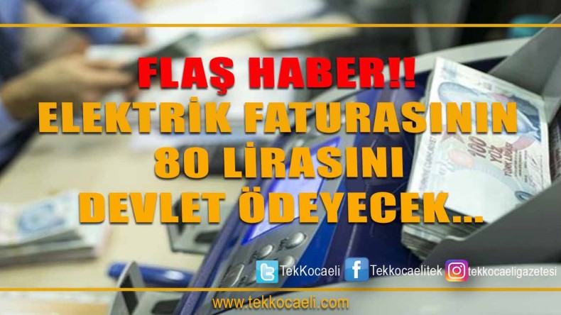 Elektrik Faturasının 80 Lirasını Devlet Ödeyecek