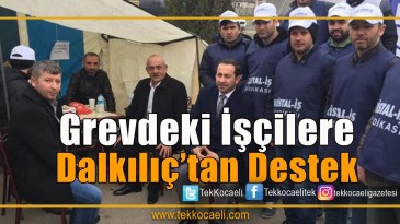 Grevdeki İZOCAM İşçisine Destek
