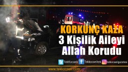 Araç Yan Yola Uçtu