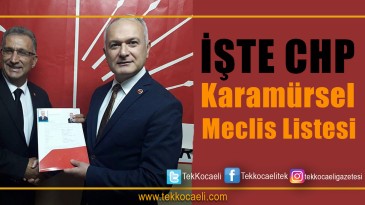 CHP Karamürsel Aday Listesi Belli Oldu