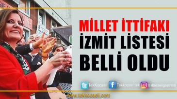 İzmit’te Sürpriz Liste