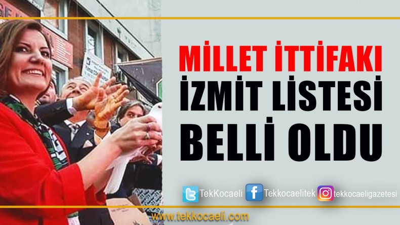 İzmit’te Sürpriz Liste