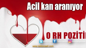 Acil 0 RH Pozitif Kan Aranıyor