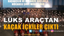 Lüks Araçtan Kaçak İçkiler Çıktı