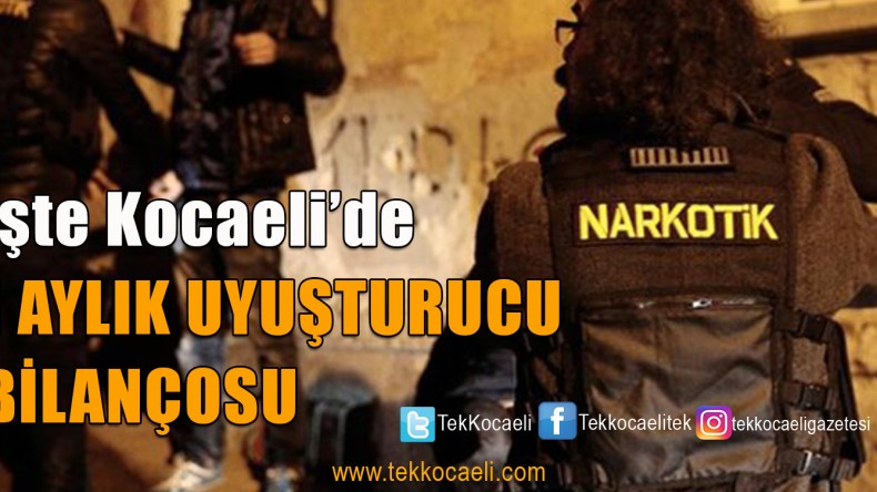 Kocaeli’de Uyuşturucu Bilançosu Açıklandı