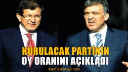Yeni Kurulacak Partinin Oy Oranını Açıkladı