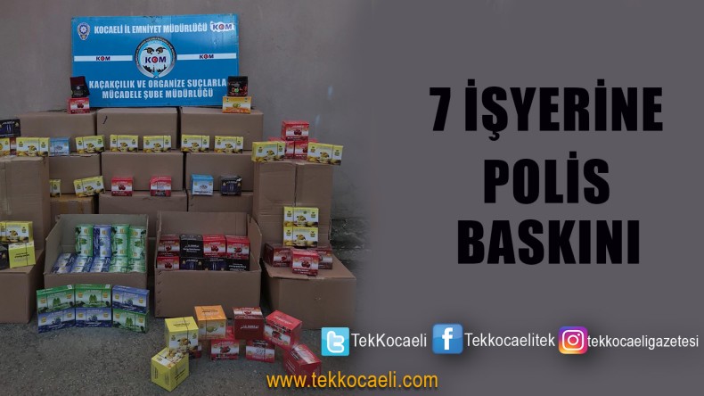 İzmit ve Gölcük’te Polis Baskını
