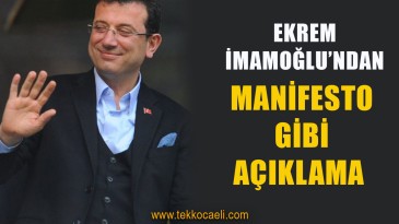 Ekrem İmamoğlu’ndan Tarihi Konuşma