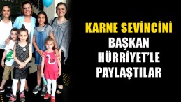 Öğrenciler Karne Sevincini Başkan Hürriyet’le Paylaştı