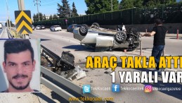 Bariyerlere Çarptı, Takla Attı