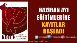 KOTEV Haziran Ayı Eğitim Takvimi Açıklandı