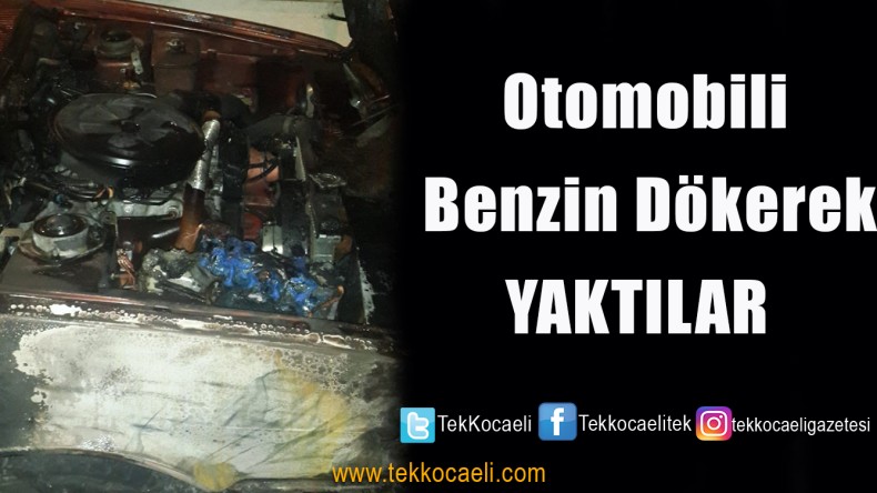 Başiskele’de Otomobil Yakıldı