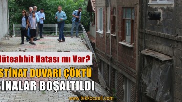 4 Katlı Binanın İstinat Duvarı Çöktü