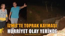 İzmit Belediyesi’nden Toprak Kaymasına Anında Müdahale