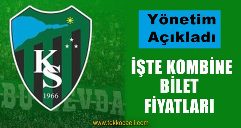 Kocaelispor’da Bilet Fiyatları Açıklandı