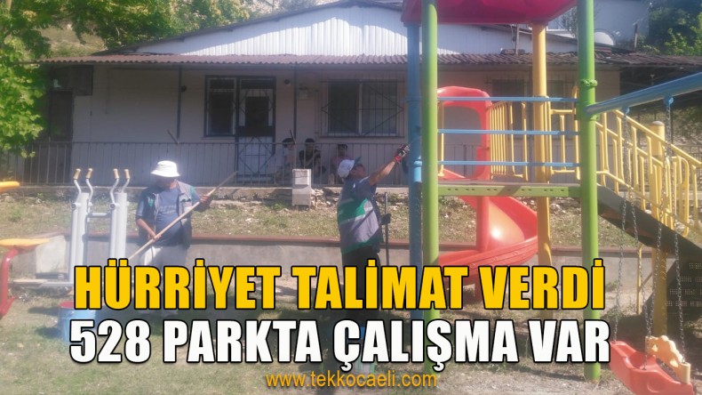 İzmit’te Parklar Pırıl Pırıl