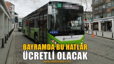 Kurban Bayramında Ulaşımda Bu Hatlar Ücretli Olacak
