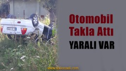 İzmit’te Araç Takla Attı