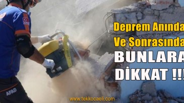 Deprem Anında Ne Yapmalıyız?