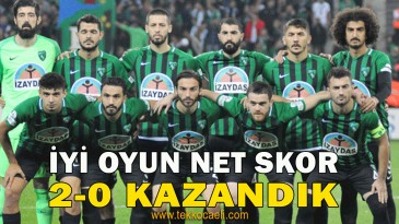 Kocaelispor 3 Puanı 2 Golle Aldı