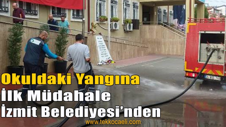 İzmit Belediyesi’nden Yangına Anında Müdahale