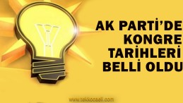 Ak Parti Kocaeli’de Tarihler Açıklandı