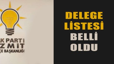 Ak Parti İzmit İlçe Delegeleri Belli Oldu