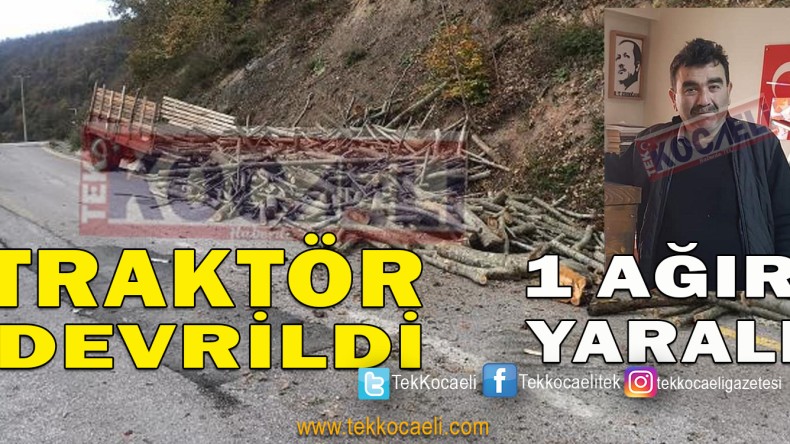 Gölcük Hasaneyn’de Traktör Devrildi