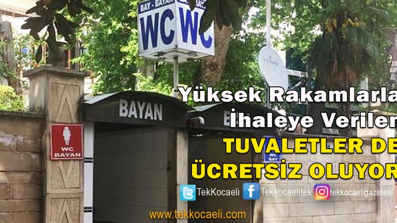 İzmit’te Tuvaletler de Ücretsiz Oluyor
