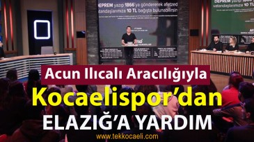 Kocaelispor, Cizrespor Maçının Hasılatını Elazığ’a Gönderdi