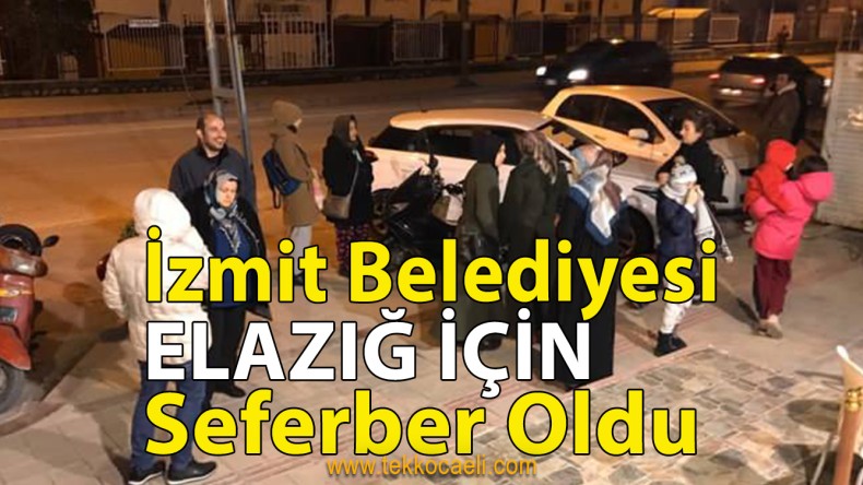İzmit Belediyesi’nden Elazığ İçin Yardım Kampanyası