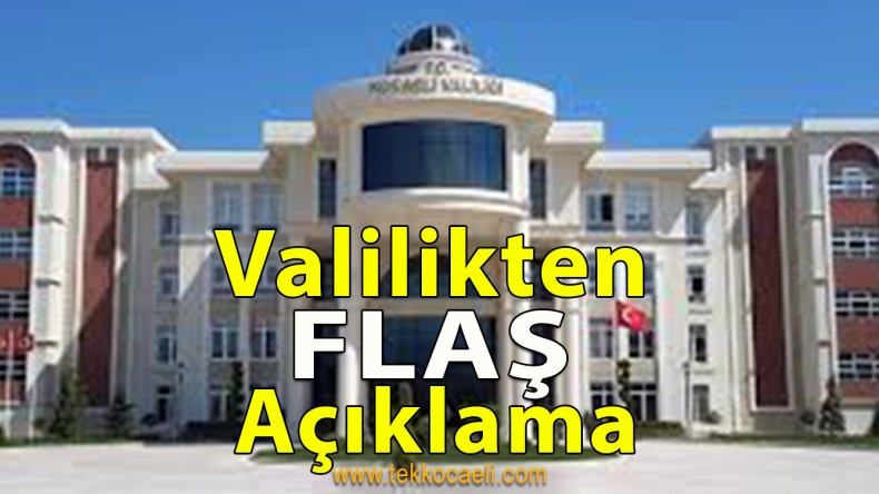 Kocaeli Valiliği Duyurdu